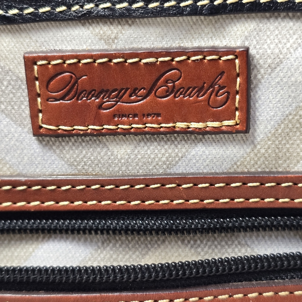 Dooney & Bourke Claremont Dover Black Ostrish Large Tote Bag Purse - Picture 15 of 16